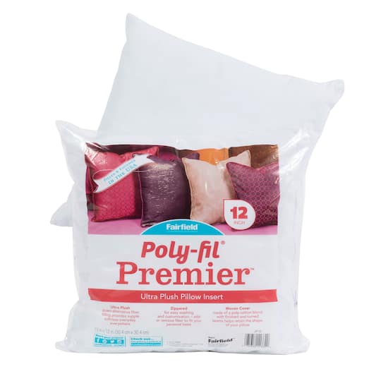 Poly-fil® Premier™ 12ct. Ultra Plush Pillow Inserts, 12" x 12"